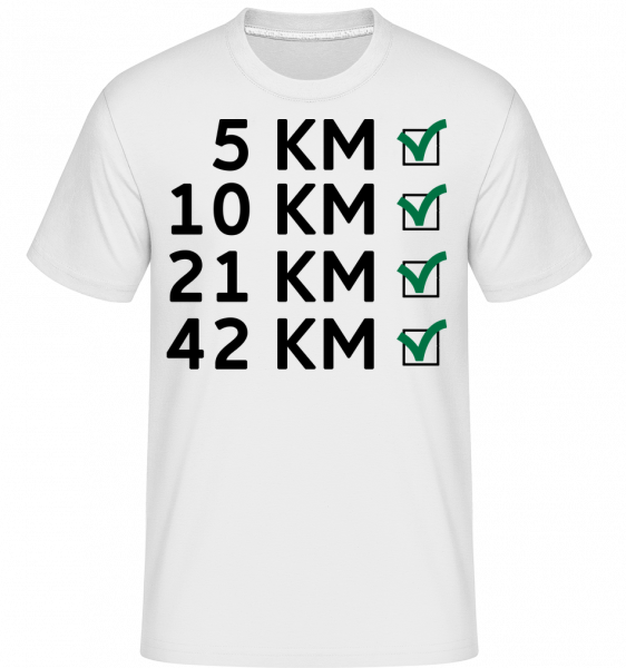 maratón -  Shirtinator tričko pre pánov - Biela - Predné