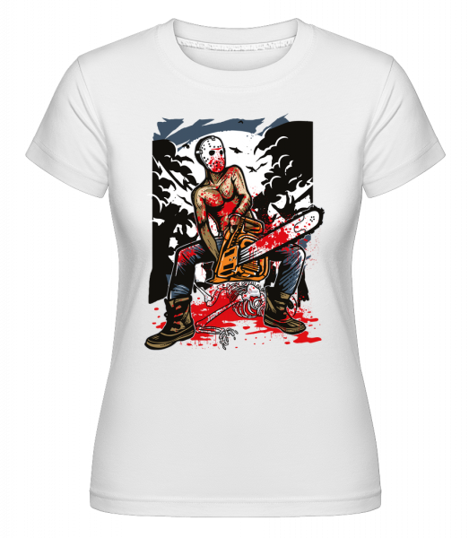 Chainsaw Killer -  Shirtinator tričko pre dámy - Biela - Predné