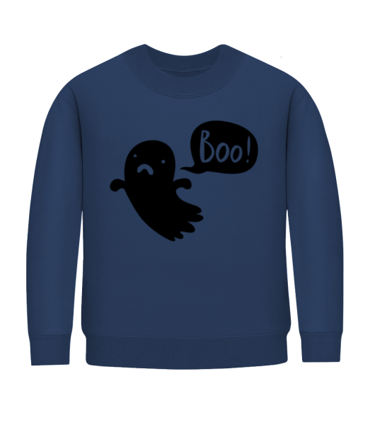 Boo! Ghost - Detská mikina - Namornícka modrá - Predné