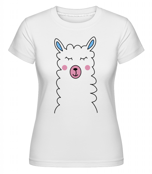 Cute Lama -  Shirtinator tričko pre dámy - Biela - Predné