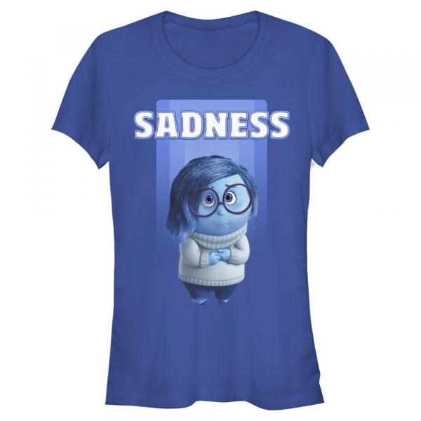 Pixar - Inside Out - Sadness - Dámske Tričko - Kráľovská modrá - Predné