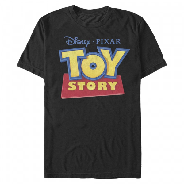 Pixar - Toy Story - Logo 3D - Pánske Tričko - Čierna - Predné