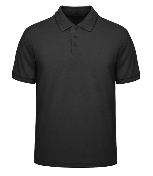Pánske Polo tričko Pique - Čierna - Predné
