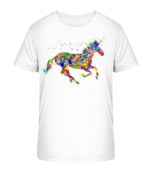 geometria Unicorn - Detské bio tričko Stanley Stella - Biela - Predné