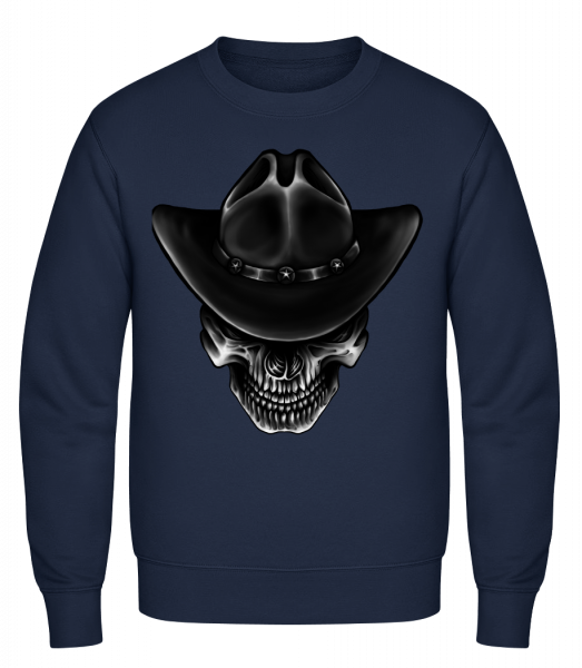 Cowboy Skull - Klasická mikina sg - Namornícka modrá - Predné