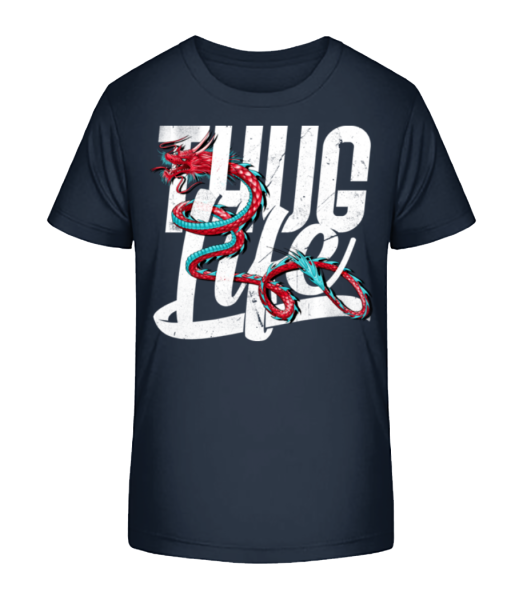 Thug Life Dragon - Detské bio tričko Stanley Stella - Namornícka modrá - Predné