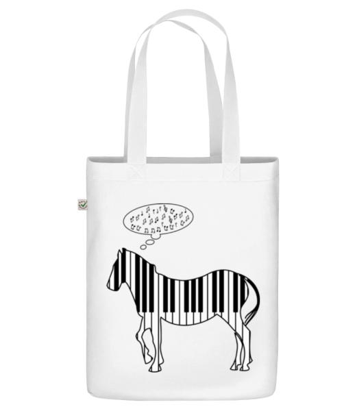 klavír Zebra - Organická taška - Biela - Predné