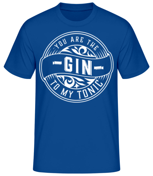 Gin To My Tonic - Pánske basic tričko - Kráľovská modrá - Predné
