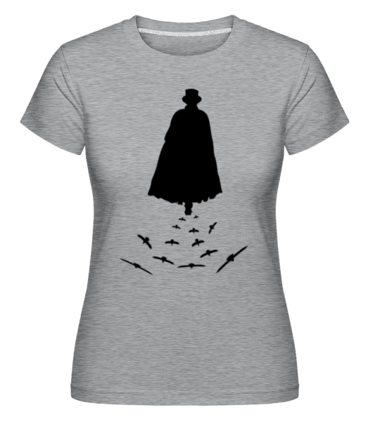 Gothic Black Man -  Shirtinator tričko pre dámy - Melírovo šedá - Predné