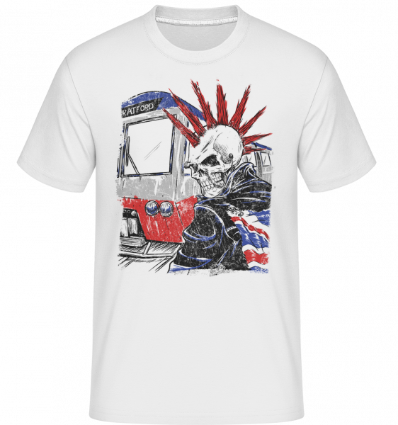 London lebka Punk -  Shirtinator tričko pre pánov - Biela - Predné