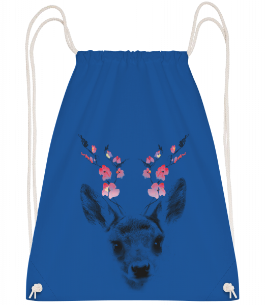 Spring Deer - Drawstring batoh so šnúrkami - Kráľovská modrá - Predné