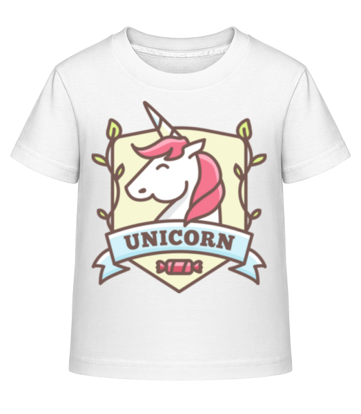 Unicorn Emblem - Detské Shirtinator tričko - Biela - Predné