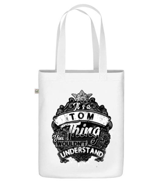 Je to Tom Thing - Organická taška - Biela - Predné