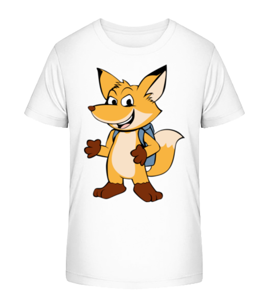 Cute Fox so sáčkom - Detské bio tričko Stanley Stella - Biela - Predné