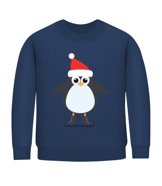 Ice Skate Penguin - Detská mikina - Namornícka modrá - Predné