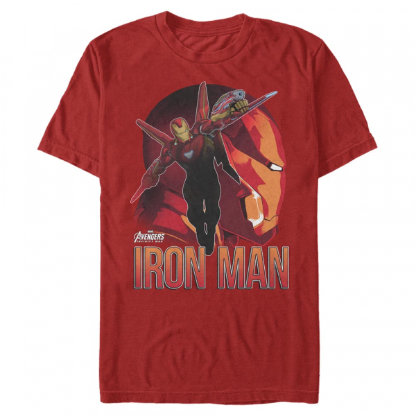 Marvel - Avengers Infinity War - Iron Man Invincible Sil - Pánske Tričko - Červená - Predné