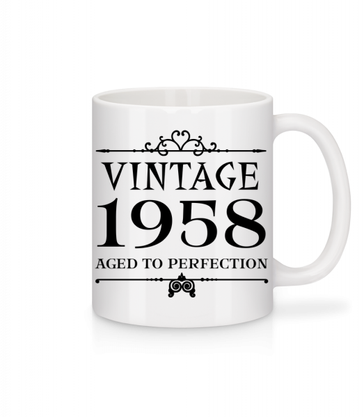 Vintage 1958 Perfection - Keramický hrnček - Biela - Predné