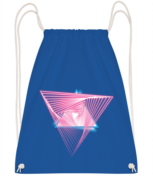 Laser Triangles - Drawstring batoh so šnúrkami - Kráľovská modrá - Predné