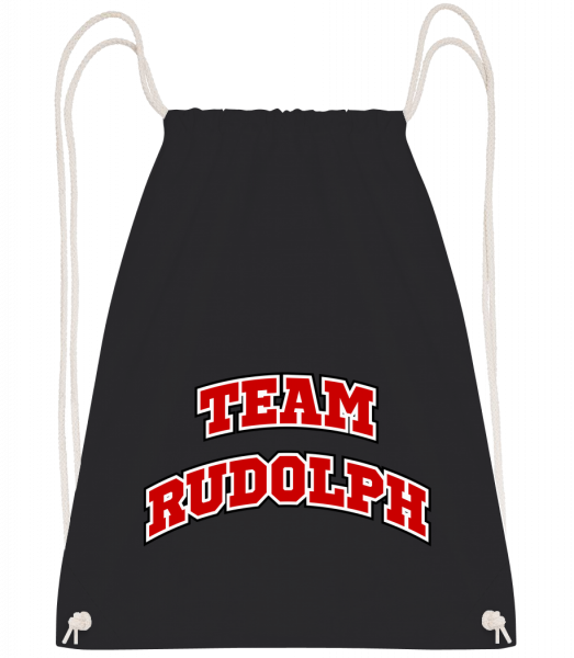 Team Rudolph - Drawstring batoh so šnúrkami - čierna - Predné