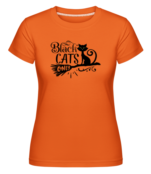 Black Cats Only -  Shirtinator tričko pre dámy - Oranžová - Predné