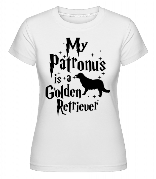 Môj patrón je zlatý retriever -  Shirtinator tričko pre dámy - Biela - Predné