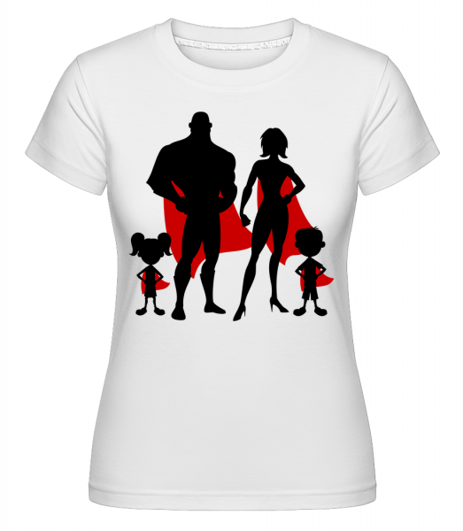 Superhero Family -  Shirtinator tričko pre dámy - Biela - Predné