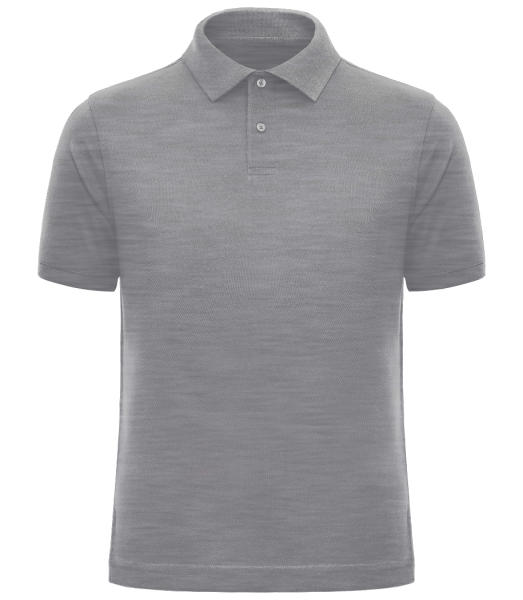 Pánske Polo tričko Slim Fit - Melírovo šedá - Predné