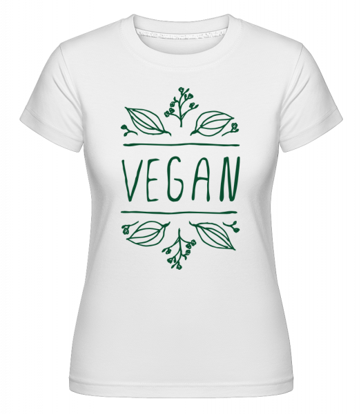 vegan Sign -  Shirtinator tričko pre dámy - Biela - Predné