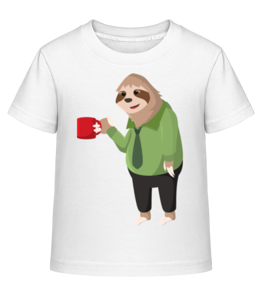 Lenivosť Nápoje Káva - Detské Shirtinator tričko - Biela - Predné