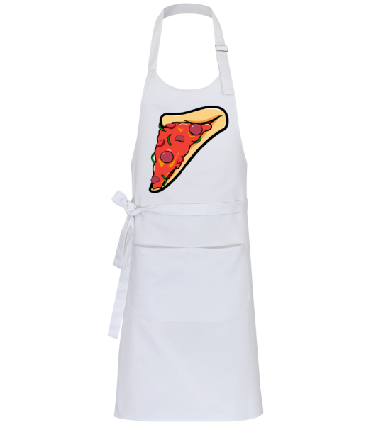 pizza Časť - Profesionálna zástera - Biela - Predné
