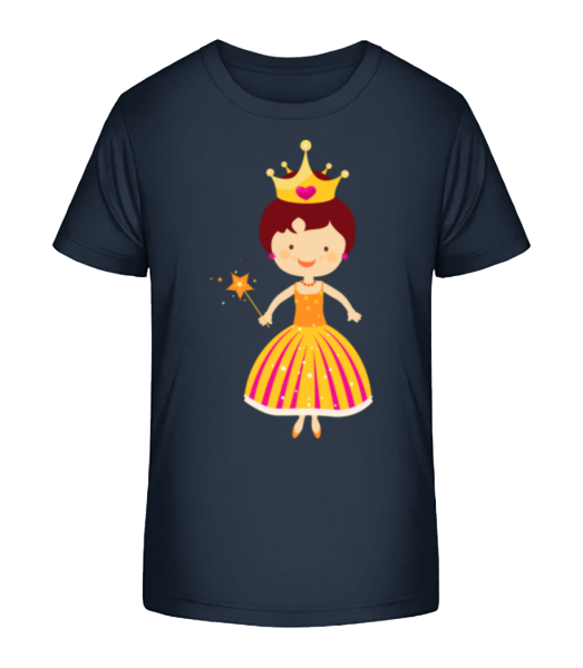 Princess Kids - Detské bio tričko Stanley Stella - Namornícka modrá - Predné