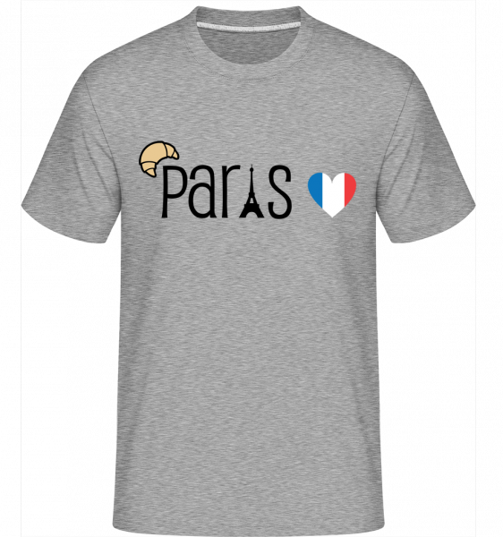 Paris Logo -  Shirtinator tričko pre pánov - Melírovo šedá - Predné