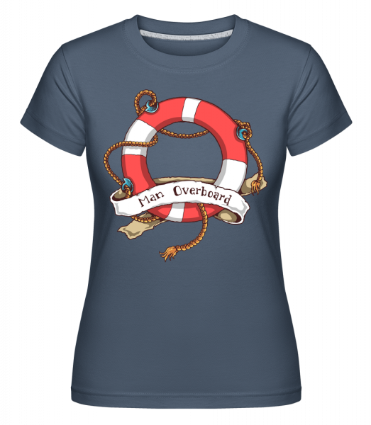 Man Overboard -  Shirtinator tričko pre dámy - Džínsovina - Predné