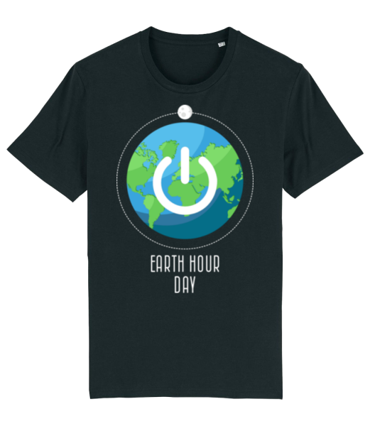 Earth Hour Day - Pánske bio tričko Stanley Stella - Čierna - Predné