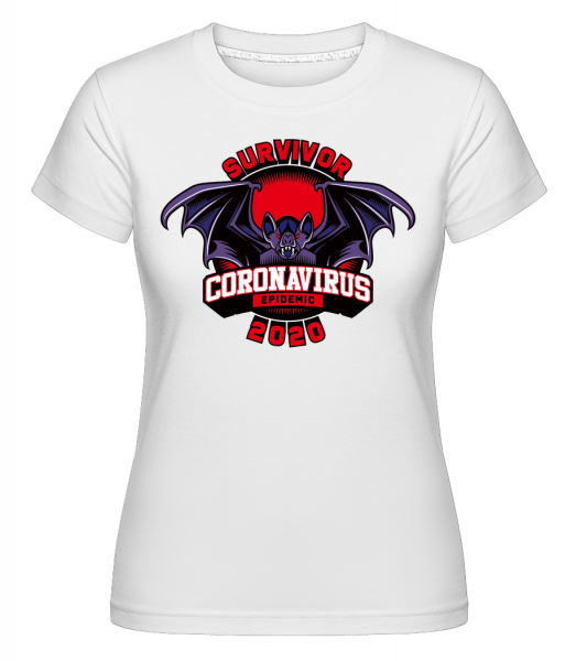 Survivor Corona Virus -  Shirtinator tričko pre dámy - Biela - Predné