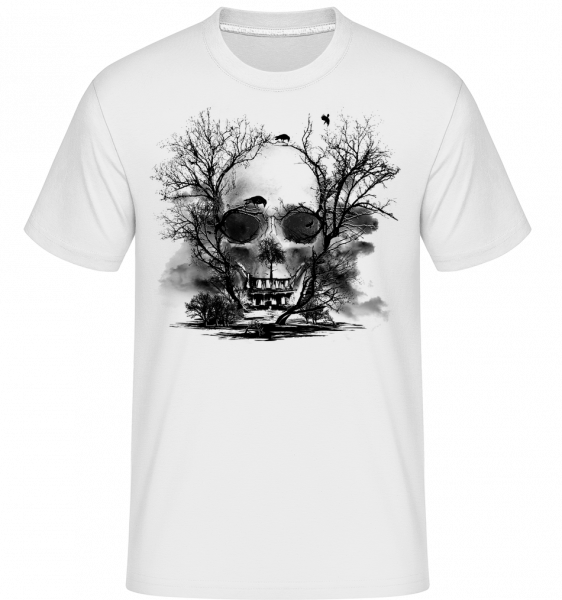 smrť Trees -  Shirtinator tričko pre pánov - Biela - Predné