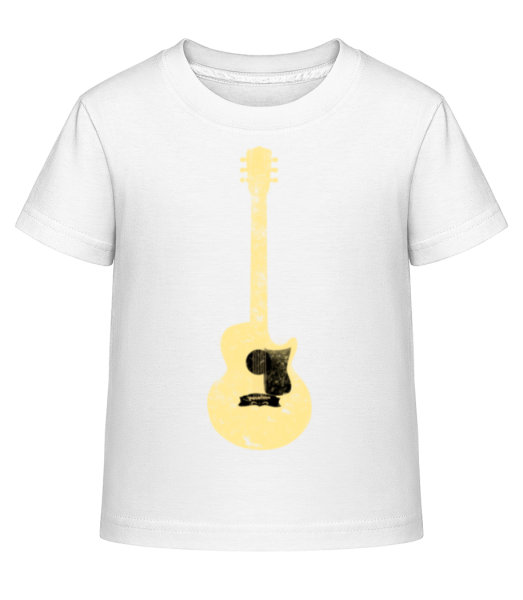 Guitar See-Through - Detské Shirtinator tričko - Biela - Predné