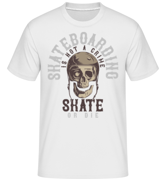 Skate Or Die -  Shirtinator tričko pre pánov - Biela - Predné