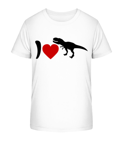 I Love T-Rex - Detské bio tričko Stanley Stella - Biela - Predné