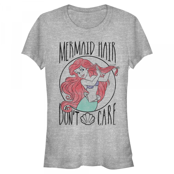 Disney - Malá morská víla - Malá mořská víla Mermaid Hair - Dámske Tričko - Melírovo šedá - Predné