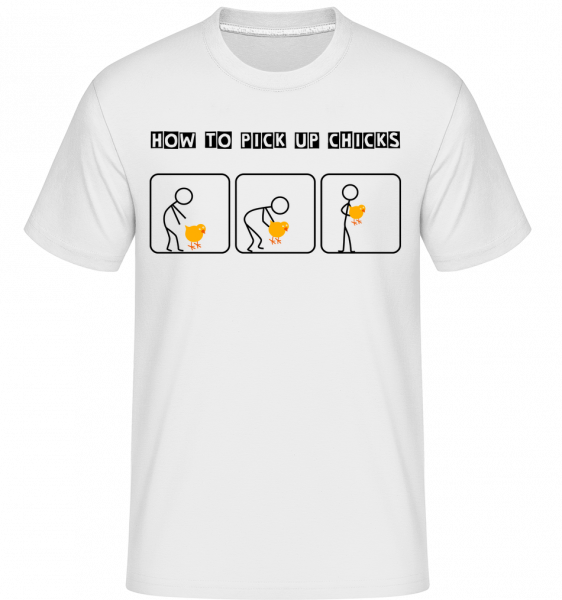 vyzdvihnúť Chicks -  Shirtinator tričko pre pánov - Biela - Predné