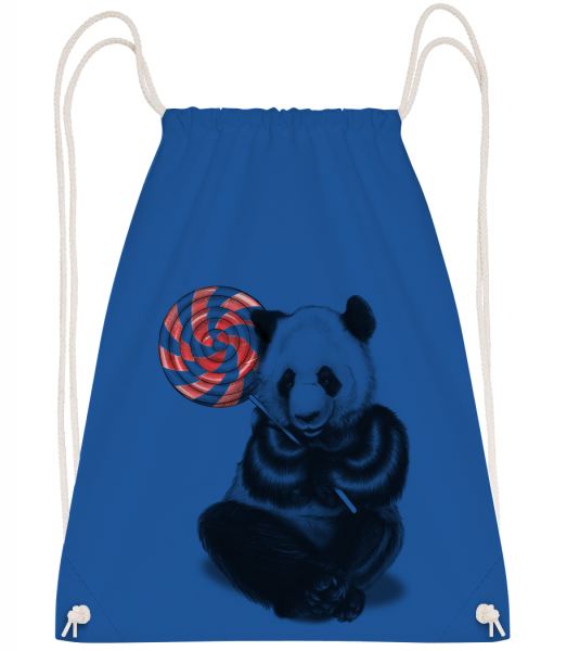 Candy Bear - Drawstring batoh so šnúrkami - Kráľovská modrá - Predné