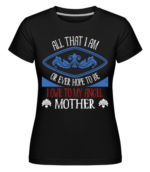 Angel Mother -  Shirtinator tričko pre dámy - Čierna - Predné