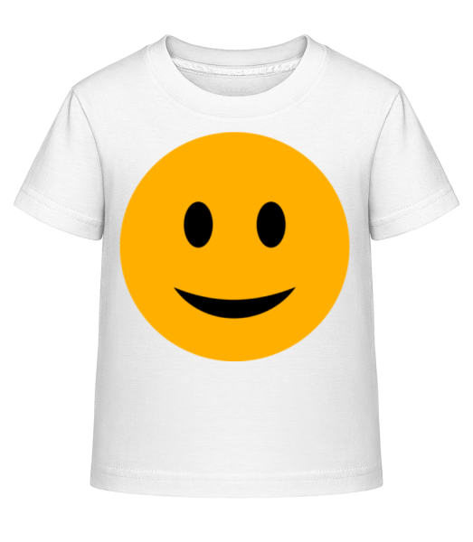 šťastný Smiley - Detské Shirtinator tričko - Biela - Predné