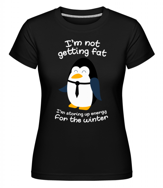 Pinguin nie je Fat -  Shirtinator tričko pre dámy - Čierna1 - Predné