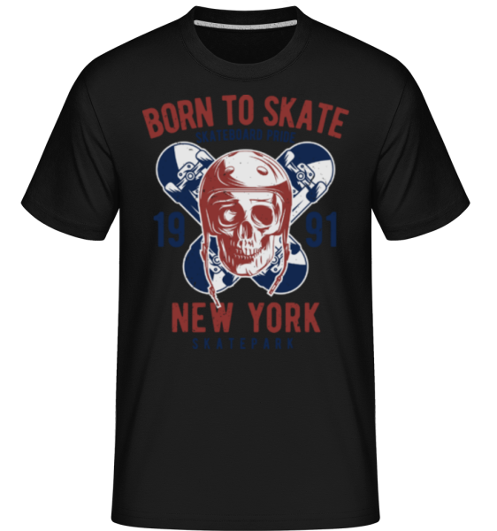 Born To Skate 1991 -  Shirtinator tričko pre pánov - Čierna - Predné