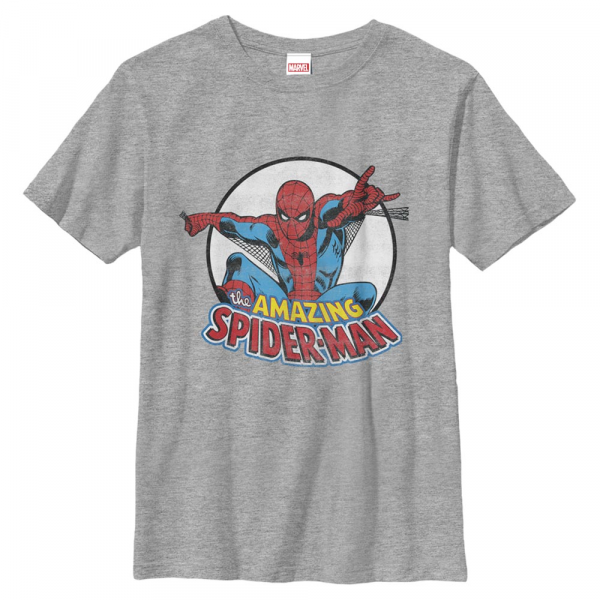 Marvel - Spider-Man - Spider-Man Flying Spider - Detské Tričko - Melírovo šedá - Predné