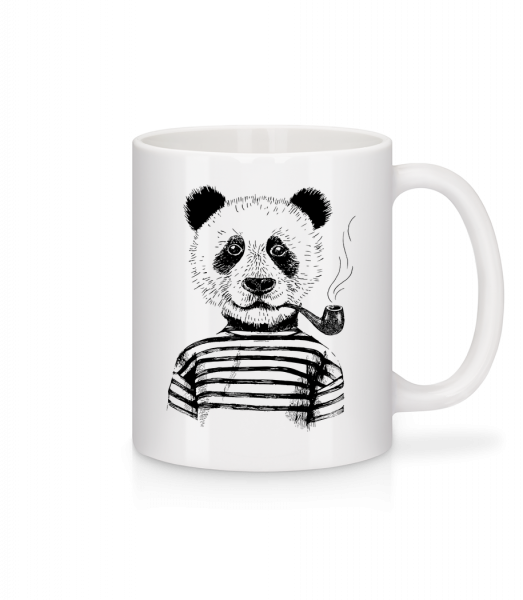 Hipster Panda - Keramický hrnček - Biela - Predné