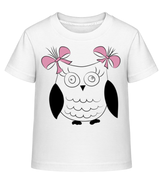girl Owl - Detské Shirtinator tričko - Biela - Predné