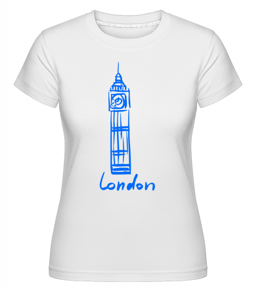 London Tower Sign -  Shirtinator tričko pre dámy - Biela - Predné